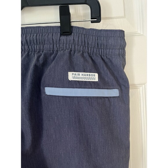 Fair Harbor Shorts Mens Medium Blue Lined Swim Trunks Stretch Colorblock Striped - Picture 5 of 7